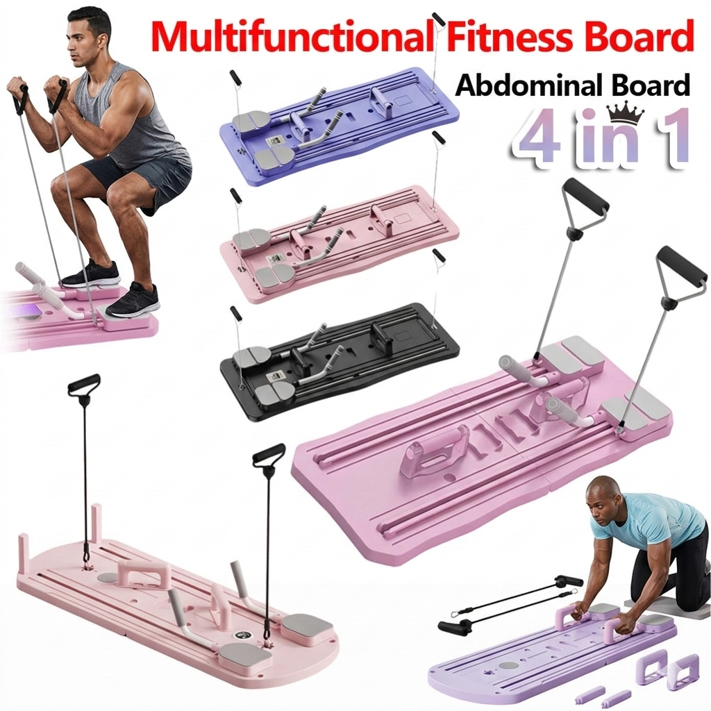 Multifunctional Fitness Board Exercise Machine Non Slip Workout Board Foldable Push Up Board Home Gym Equipment with Counter