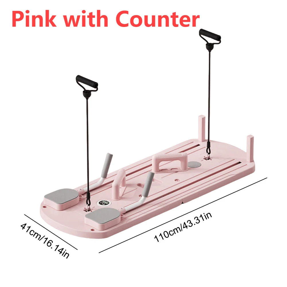 Multifunctional Fitness Board Exercise Machine Non Slip Workout Board Foldable Push Up Board Home Gym Equipment with Counter