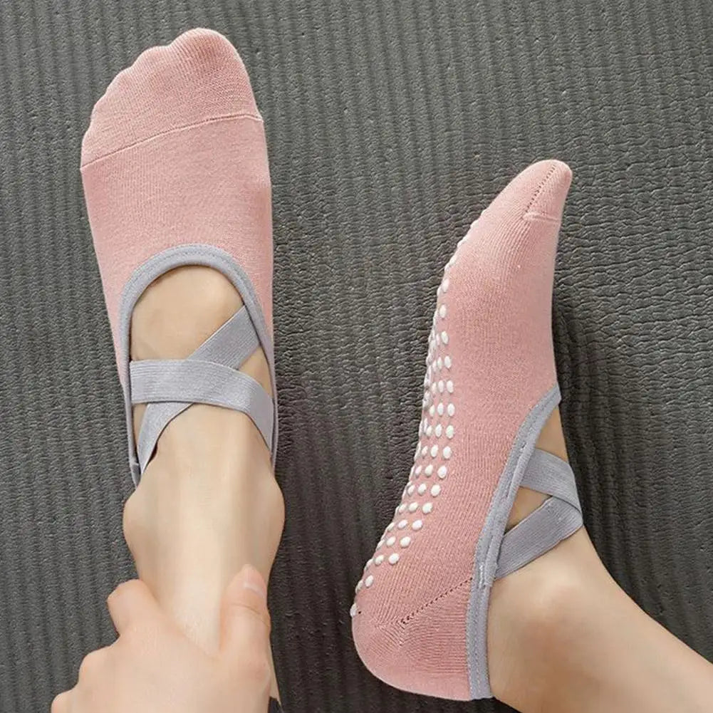 Yoga Socks Non-Slip Silicone Breathable Solid Color Women's Boat Socks Summer Fitness Bandage Dance Ballet Pilates Sports Socks