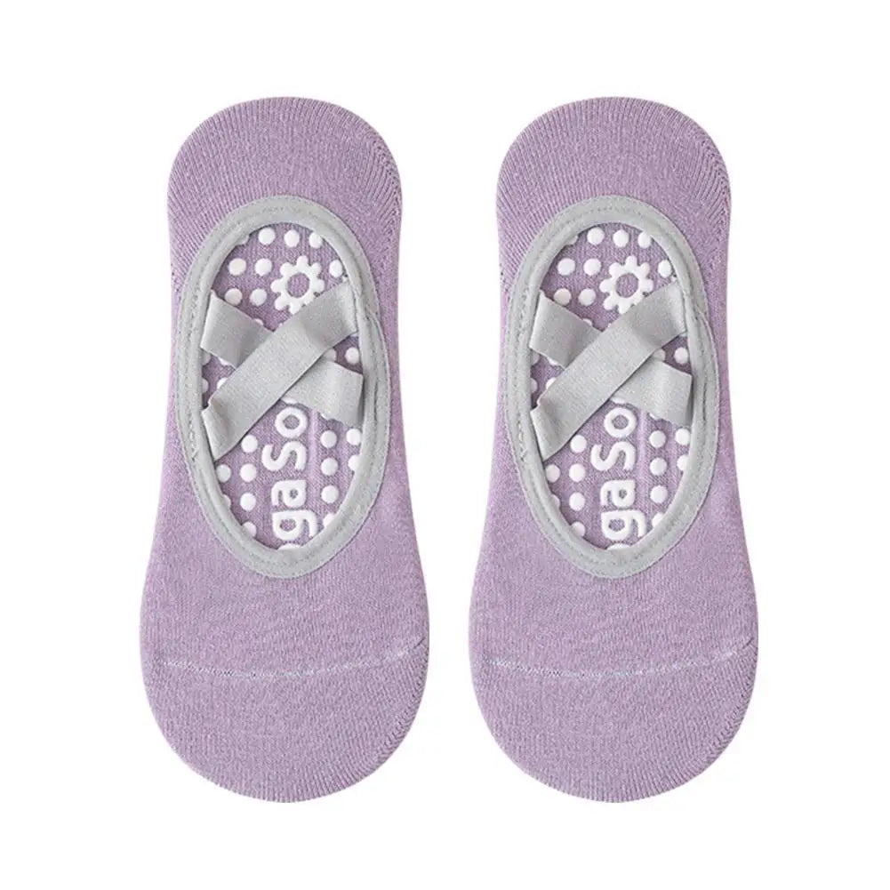 Yoga Socks Non-Slip Silicone Breathable Solid Color Women's Boat Socks Summer Fitness Bandage Dance Ballet Pilates Sports Socks