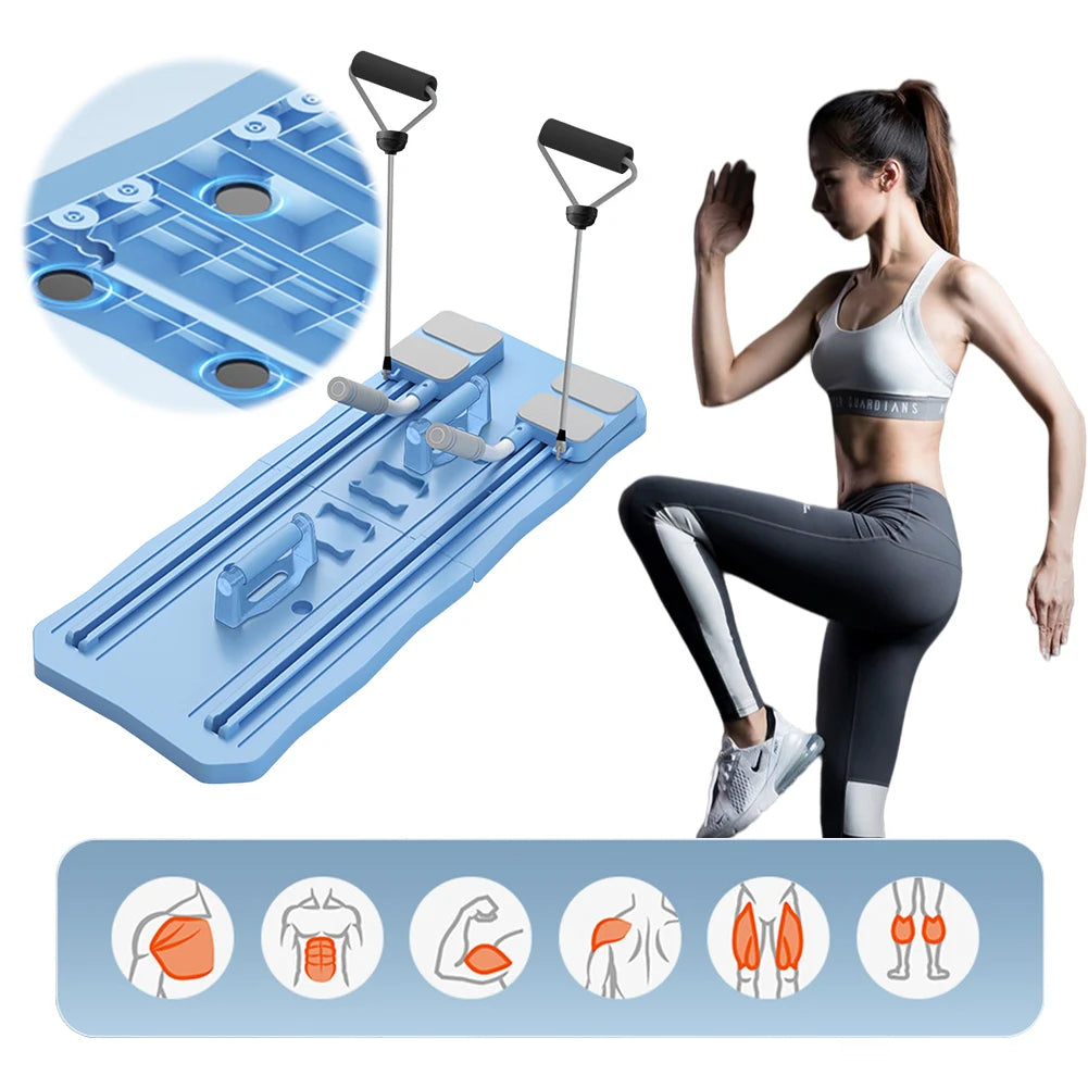 Multifunctional Fitness Board Exercise Machine Non Slip Workout Board Foldable Push Up Board Home Gym Equipment with Counter