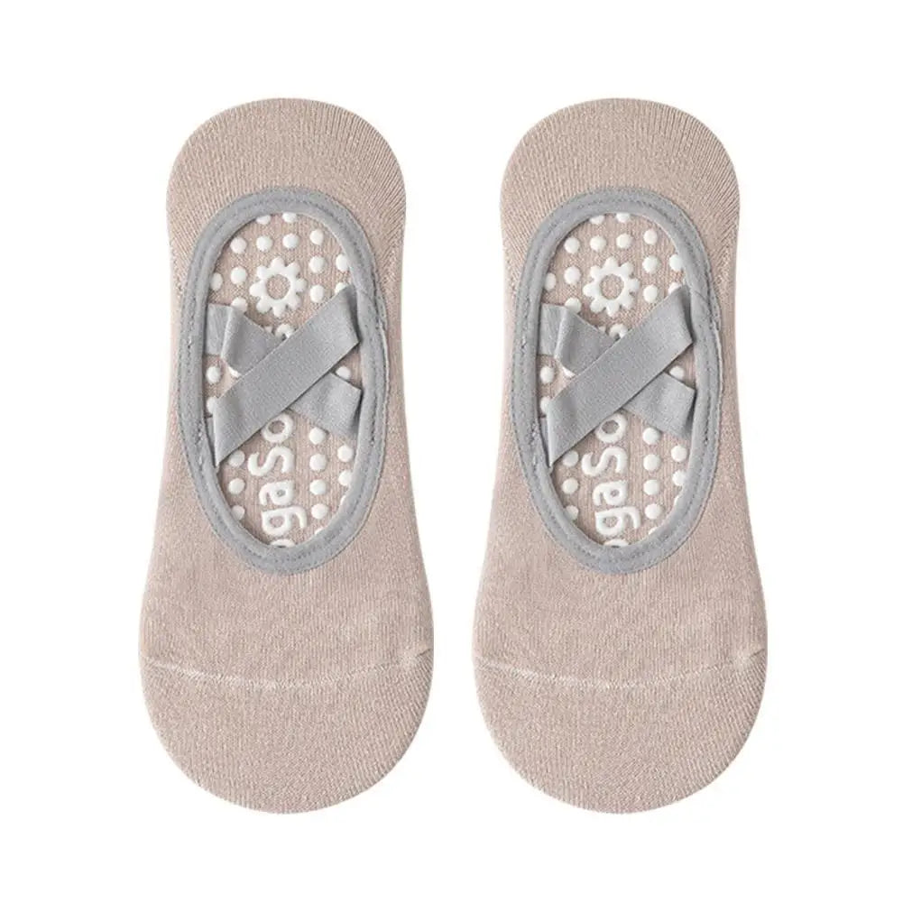 Yoga Socks Non-Slip Silicone Breathable Solid Color Women's Boat Socks Summer Fitness Bandage Dance Ballet Pilates Sports Socks