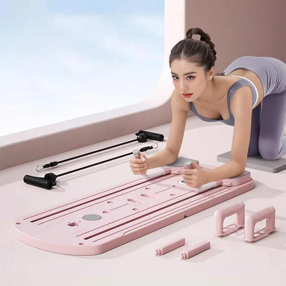 Multifunctional Fitness Board Exercise Machine Non Slip Workout Board Foldable Push Up Board Home Gym Equipment with Counter